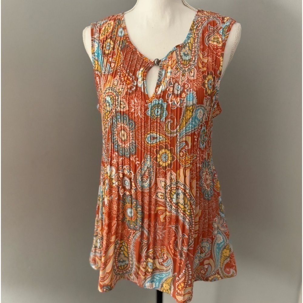 Melissa Paige Blouse Size L Sleeveless Multi-colored blouse